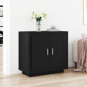 VidaXL Buffet Noir 80 x 40 x 75 cm Bois d'ing&eacute;nierie