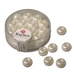 Rayher Perles en verre cir&eacute;es &agrave; grand trou 9 mm x 14 pces