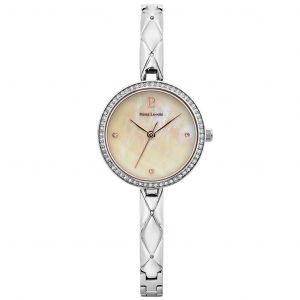 Pierre Lannier Montre Femme Leia 060L701 Cadran Blanc Bracelet Acier Argenté