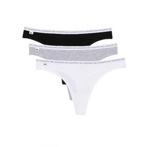 Lacoste Femme 8f1341 string, Noir/Blanc-argent Chine, M EU