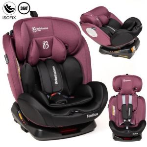 BEBELISSIMO - Siège auto Isofix - pivotant 360 °- groupe 0+/1/2/3 - (0-36kg) - Hellios - bordeaux /noir