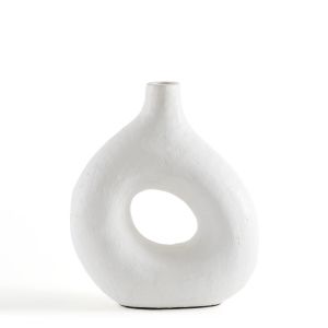 Vase décoratif en céramique H33,5 cm, Kuro Blanc Taille Taille Unique