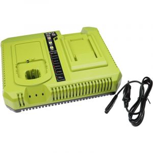 Vhbw Chargeur double compatible avec Ryobi BPL3626, BPL3626D, BPL3640, BPL3640D batteries Ni-Cd, NiMH, Li-ion d'outils / de tondeuse