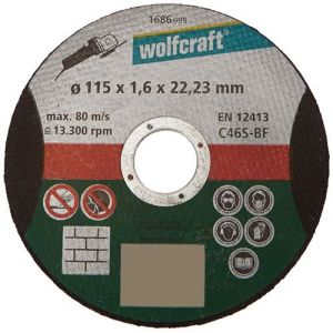 Image de Wolfcraft Disque à tronçonner pour coupes fines ø115x1,6x22,2mm - 1686999