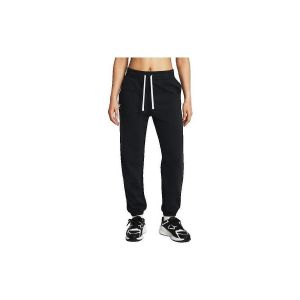 Image de Under Armour Pantalon Rival Terry Jogger noir blanc femme - M