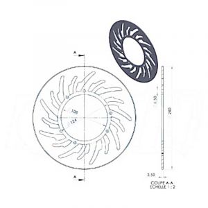 net generation Disque de frein avant Brake Disc D.240 X-Limit 03-05 - 837