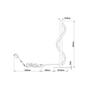 Brilliant AG Lamp Eunice Lampe de table led 40cm noir mat bois/plastique/métal noir 6,5 w led intégrée