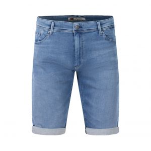 Teddy smith Bermuda Scotty 3 en coton stretch bleu indigo