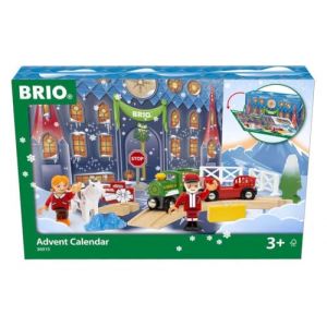 Brio Calendrier de l'Avent Mondial 2023 pour Enfants à partir de 3 Ans – Train en Bois avec Accessoires et Accessoires