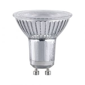 Paulmann 28984 Standard 230V r&eacute;flecteur LED GU10 7W 230V 550lm gradable 50mm Argent Verre 2700K - Ampoule Blanc chaud