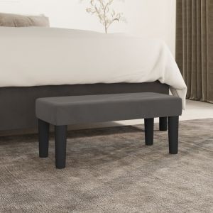 VidaXL Banc Gris foncé 70x30x30 cm Velours