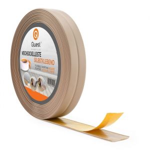 Plinthe PVC QUEST Moulure de finition Ruban d&eacute;tanch&eacute;it&eacute; souple adh&eacute;sive Beige 5 m 10 x 10 mm