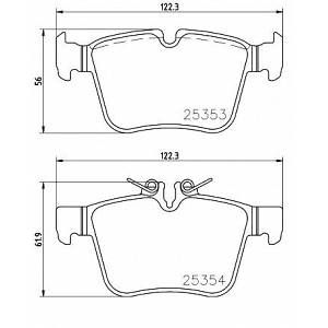 Image de Brembo Jeu de 4 plaquettes de frein à disque P 50 122 d'origine