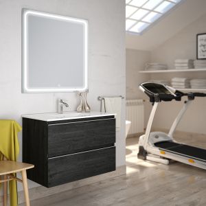 -10% - Cosyneo - Meuble de salle de bain - BALEA et miroir Led VELDI - 80cm