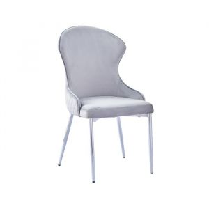 Lot de 2 Chaises HILTON en Velours & Pieds Chrome &ndash; Style Chic et Moderne