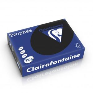 Clairefontaine 2227C - Ramette de 250 feuilles de papier Trophée noir, A4, 210 g/m²