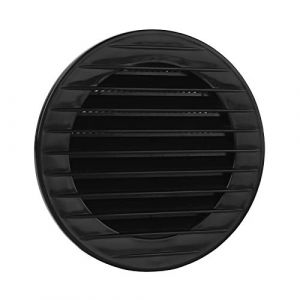 MKK Grille d'aération extérieure - Protection Contre Les Insectes - Blanc, Gris, Marron, Anthracite, Rouge Brique, 60, 70, 80, 90, 100, 110, 120, 125, 150, 160 mm - Noir - Diamètre : 110 mm