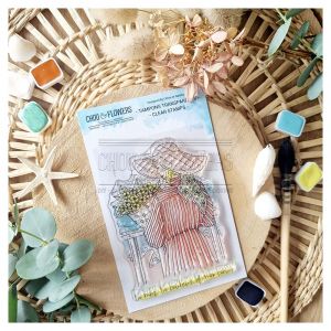 Planche de tampons Clear A7 « Fille bord de mer »