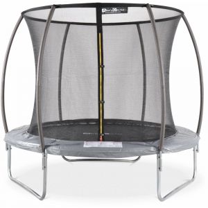 Alice's Garden Trampoline Rond Ø 250cm Gris avec Filet de Protection intérieur - Pluton Inner - Nouveau modèle - Trampoline de Jardin 2,50 m 250 cm |Qualité Pro. | Normes EU.