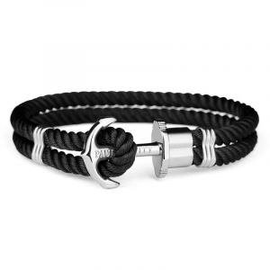 Image de Paul Hewitt Bracelet Cordon - Acier Inoxydable - 21 cm - PH-PH-N-S-B-XXL