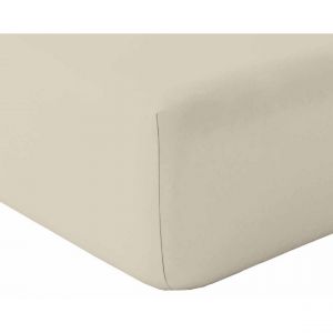 Image de Declikdeco Drap housse coton ALABAMA taupe