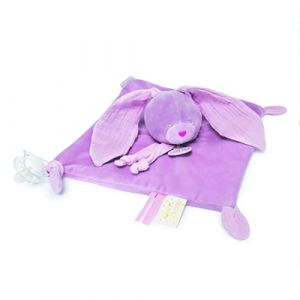 Babynat Doudou LAPIN - 100% polyester - 23 cm - Lili cassis