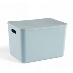 Panier de rangement avec couvercle plastique 26x18cm