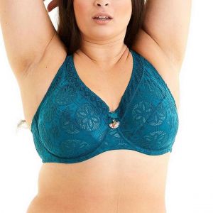 Soutien-gorge grand maintien turquoise Indice - Pomm'Poire