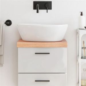 VidaXL Comptoir de salle de bain marron 40x30x(2-6) cm bois traité