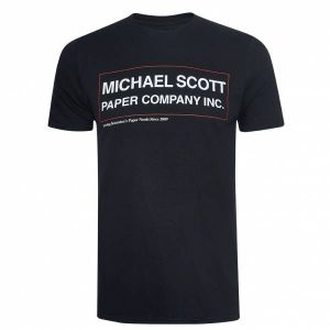 LE BUREAU Michael Scott Paper Hommes T-shirt UNMTS022BLK