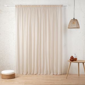 LINDER Voilage galon fronceur GAZE DE LIN-Beige cr&egrave;me