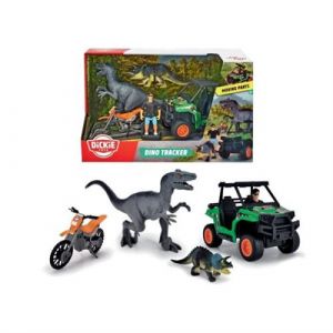 Coffret Chasseur de Dinosaures Dickie 1 Figurine Articulée et 2 Dinosaures Inclus