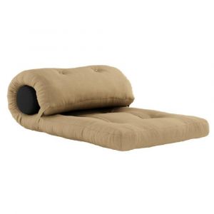 Fauteuil futon convertible WRAP couleur beige blé