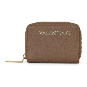 VALENTINO Étui pour carte de crédit taupe pour femme - Falak Re Zip Around Card Case Taupe 317014
