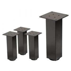 ML-Design Lot de 4 Pieds de Table I-Design 30 cm, Gris Foncé, Aspect Industriel, en Acier