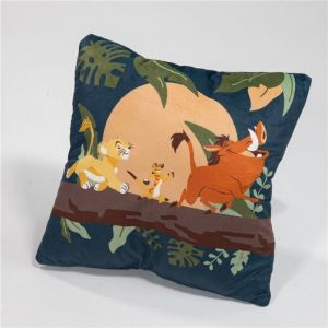 Aymax Coussin 35x35 Le Roi Lion Simba, Timon et Pumbaa