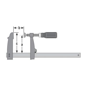 Urko Presse à vis avec frein et manche bois serrage 60cm tige 35x8mm saillie 120mm - 1514060