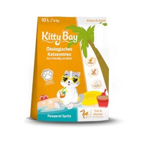 KittyBay – Pawperol Spritz – ÖKO Katzenstreu klumpend und staubfrei, Tofu und Maniok, 10 Liter