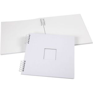 Image de Creotime Carnet scrapbooking - 30,5 x 30,5 cm - Blanc - 20 feuilles