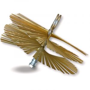 Kibros Hérisson acier rond Embout acier fileté Ramonage conduits non gainés - ø 200 mm - Hérisson acier