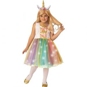 D&eacute;guisement licorne lumineuse fille - 8/10 ans - multicolore - g&eacute;n&eacute;rique r701066frt810