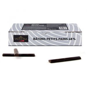 Valrhona B&acirc;ton petit pain chocolat noir 1.6Kg 48%