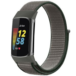 IMoshion Bracelet en nylon Fitbit Charge 5 / Charge 6 - Taille S - Gris foncé