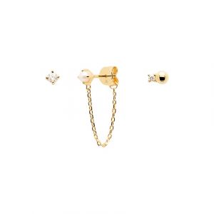 PdPaola Boucles d'oreilles à fermoir à poussette BU01-019-U 925 Argent