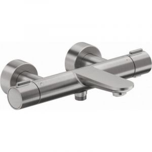 Duravit Mitigeur bain douche thermostatique Wave inox brossé