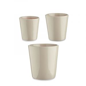 Ibergarden Set de Pots Ø 14 cm Ø 22 cm Ø 17 cm Conique 3 Pièces Gris