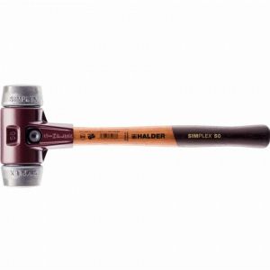 Maillet HALDER SIMPLEX Métal doux avec boîtier en fonte malléable et manche en bois - D=40 mm - 3009.040