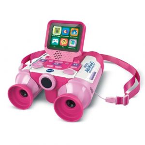Vtech Genius XL Jumelles Vidéo Interactives - Paire de Jumelles Enfant 10x21 Rose avec Écran Couleur, Appareil Photo, Images de la BBC - Jeu Éducatif - Cadeau Enfant Dès 5 Ans - Contenu en Français