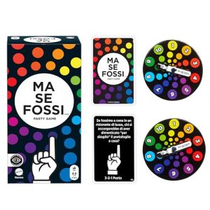 Mattel Games - Et Se Fossi..., Jeu pour Adultes avec des Questions ridicules et Vote avec des Cartes et des Roues pour 3-8 Joueurs, Version Italienne, HYB60