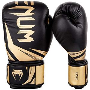 Venum Challenger 3.0 Gants de Boxe Mixte Adulte, Noir / Or, 12 Oz